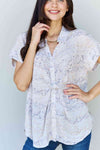 Explore More Collection - ODDI Full Size Floral Paisley Print Twist Tunic Top