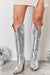 Explore More Collection - Melody Metallic Knee High Cowboy Boots