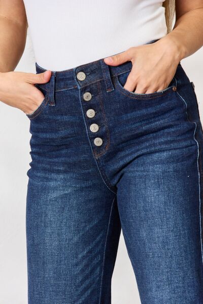 Explore More Collection - Judy Blue Full Size Button-Fly Straight Jeans