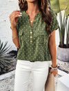 Explore More Collection - Swiss Dot Short Sleeve Blouse