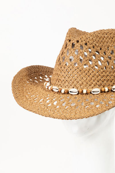 Explore More Collection - Fame Cowrie Shell Beaded String Straw Hat