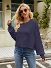 Explore More Collection - Round Neck Lantern Sleeve Sweater