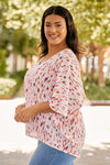 Explore More Collection - Plus Size Printed V-Neck Blouse