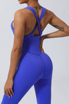 Explore More Collection - Crisscross Wide Strap Sleeveless Jumpsuit