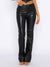 Explore More Collection - Leather High Waist Straight Pants