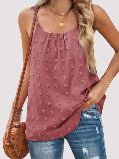 Explore More Collection - Swiss Dot Scoop Neck Cami