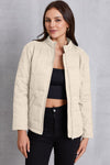 Explore More Collection - Zip Up Mock Neck Pocketed Jacket