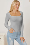 Explore More Collection - Square Neck Long Sleeve T-Shirt