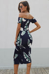 Explore More  Collection - Slit Printed Off-Shoulder Midi Dress