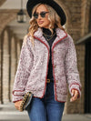 Explore More Collection - Fuzzy Pocketed Button Up Jacket