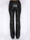 Explore More Collection - Leather High Waist Straight Pants