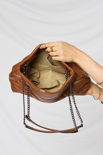 Explore More Collection - Leather Chain Handbag