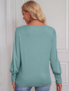 Explore More Collection - Round Neck Lantern Sleeve Blouse