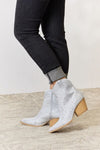 Explore More Collection - East Lion Corp Rhinestone Ankle Cowboy Boots