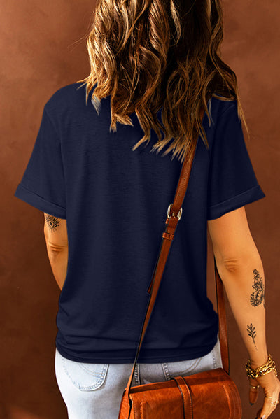 Explore More Collection - AMERICAN WOMAN Graphic Round Neck Tee