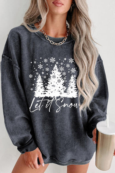 Explore More Collection - Christmas Graphic Dropped Shoulder Sweatshirt