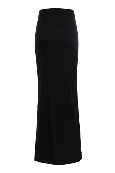 Explore More Collection - Elastic Waist Maxi Skirt