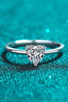 Explore More Collection - 925 Sterling Silver Heart-Shaped Moissanite Solitaire Ring