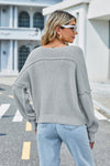 Explore More Collection - V-Neck Long Sleeve Sweater