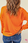 Explore More Collection - Round Neck Dropped Shoulder Pumpkin Graphic Sweatshirt