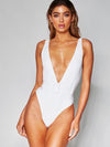 Explore More Collection - Plunge Wide Strap Sleeveless One-Piece Swimwear