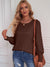 Explore More Collection - Round Neck Lantern Sleeve Blouse