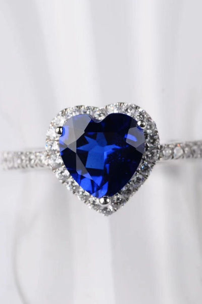Explore More Collection - 2 Carat Moissanite Heart-Shaped Side Stone Ring