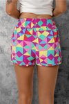 Explore More Collection - Color Block Elastic Waist Shorts