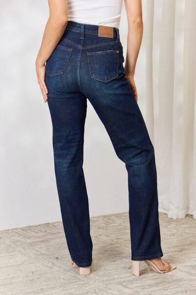 Explore More Collection - Judy Blue Full Size Button-Fly Straight Jeans