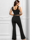 Explore More Collection - Round Neck Tank and Ruched Pants Set