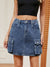 Explore More Collection - High Waist Denim Skirt