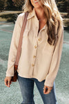 Explore More Collection - Pocketed Button Up Dropped Shoulder Jacket