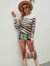 Explore More Collection - Round Neck Buttoned Long Sleeve Sweater