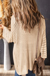 Explore More Collection - Openwork Open Front Long Sleeve Cardigan