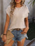 Explore More Collection - Pocketed Round Neck Cap Sleeve Sweater