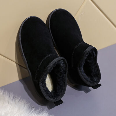 Explore More Collection - Faux Suede Thermal Lined Platform Boots