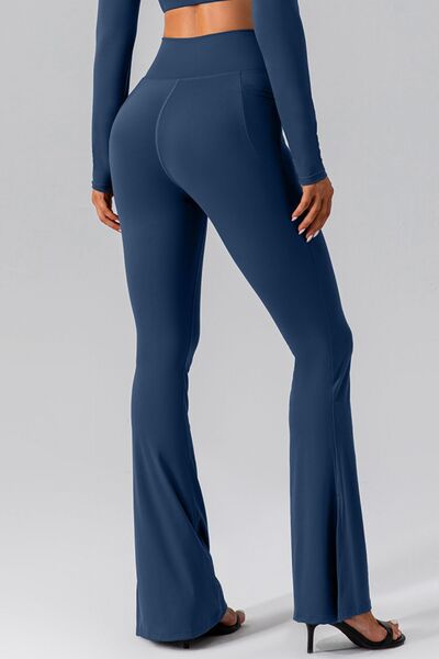 Explore More Collection - High Waist Slit Pocketed Active Pants