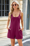 Explore More Collection - Scoop Neck Cami Romper with Pockets