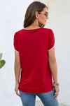 Explore More Collection - Round Neck Petal Sleeve T-Shirt