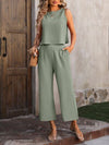 Explore More Collection - Round Neck Tank and Pocketed Pants Set