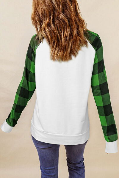Explore More Collection - Lucky Clover Round Neck Long Sleeve T-Shirt