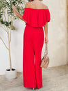 Explore More Collection - Ruffled Off-Shoulder Jumpsuit