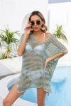 Explore More Collection - Openwork Slit V-Neck Cover Up