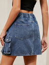 Explore More Collection - High Waist Denim Skirt