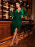 Explore More Collection - Plus Size Surplice Long Sleeve Wrap Dress