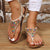 Explore More Collection - Beaded PU Leather Open Toe Sandals