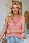 Explore More Collection - Lace Detail V-Neck Tank