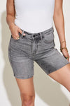 Explore More Collection - Judy Blue Full Size Washed Bermuda Denim Shorts