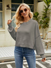 Explore More Collection - Round Neck Lantern Sleeve Sweater