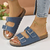 Explore More Collection - Open Toe Double Buckle Sandals